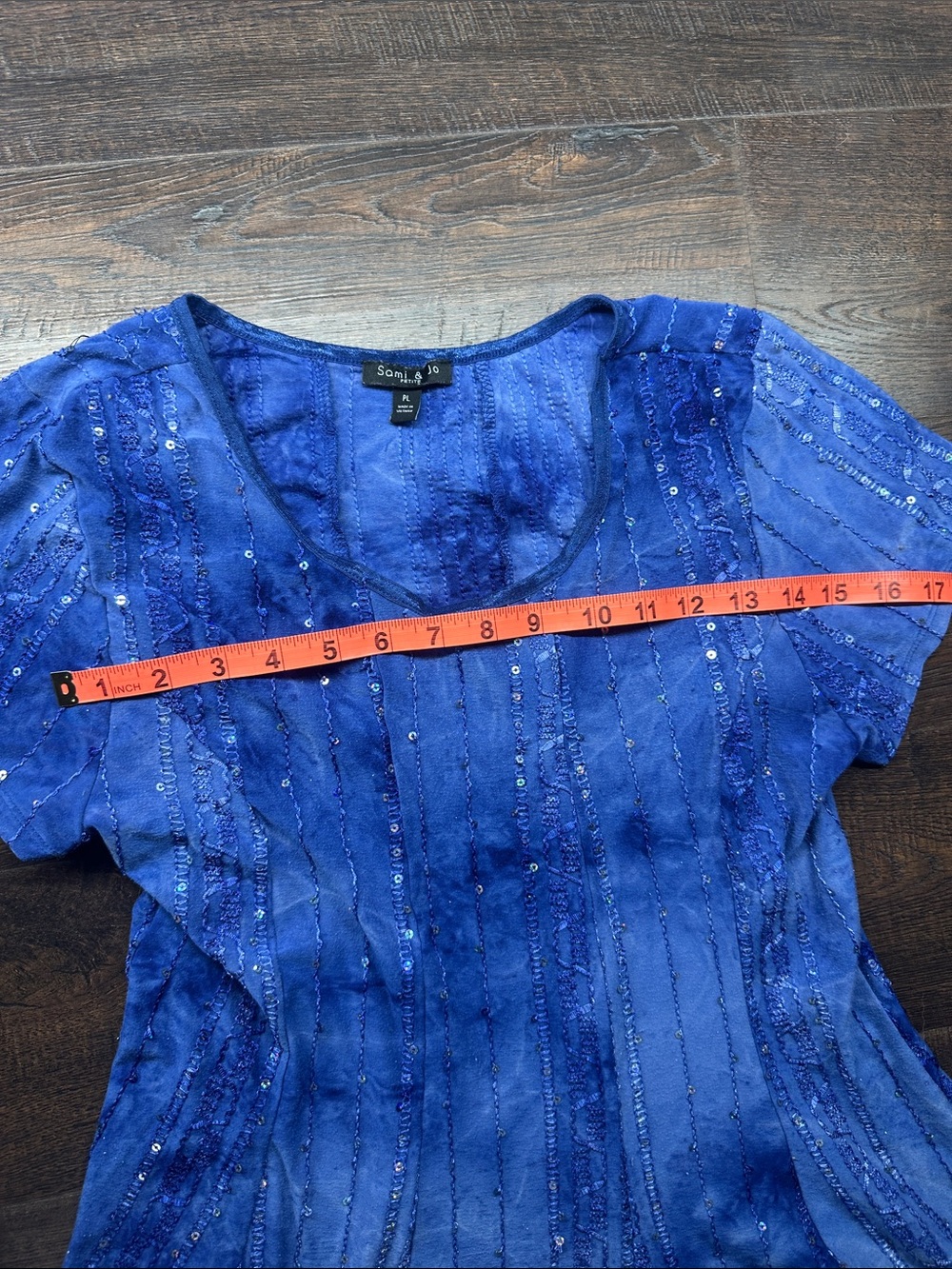 Sami & Jo Royal Blue Sequin A-Line Dress #A47 - Picture 3 of 3